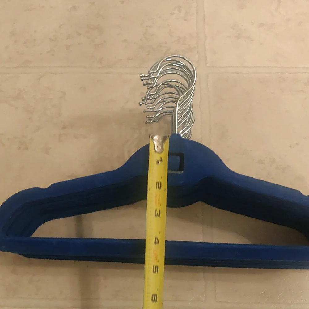 Set of 29 youth/kids Non slip Blue Velvet Hangers Y2K Retro Vintage Inspired